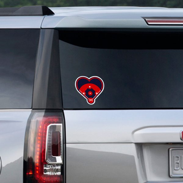 Baseball Diamond Heart Sticker Cheap