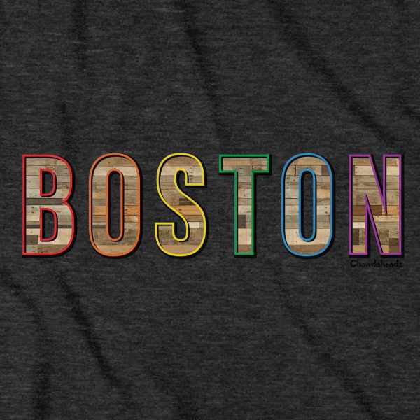 Boston Pride Rustic Wood Sign T-Shirt Sale