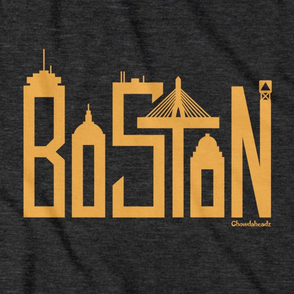 Boston Team Skyline Letters T-shirt Online Hot Sale