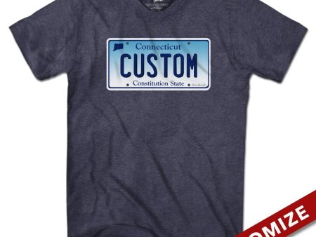 Custom Connecticut License Plate T-Shirt Online Sale