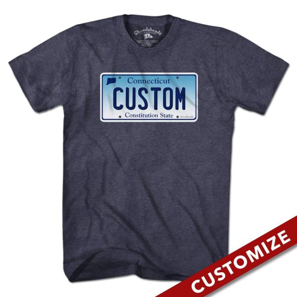 Custom Connecticut License Plate T-Shirt Online Sale