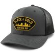 Black & Gold Boston Naval Classic Snapback Trucker For Discount