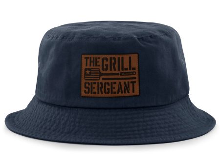 The Grill Sergeant Leather Patch Bucket Hat Online Sale