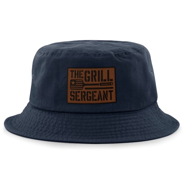 The Grill Sergeant Leather Patch Bucket Hat Online Sale