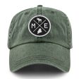 Maine Circle Emblem Washed Dad Hat For Sale