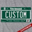 Custom Vermont License Plate T-Shirt Online Hot Sale