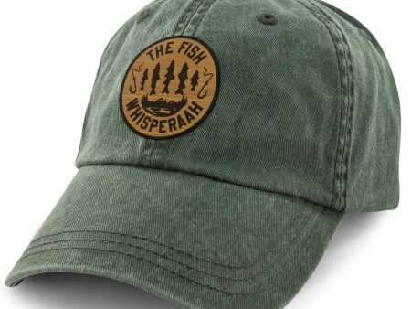 Fish Whisperaah  Wood Grain  Patch Washed Dad Hat Supply