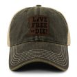 Live Free or Die Leather Patch Dirty Water Trucker Online