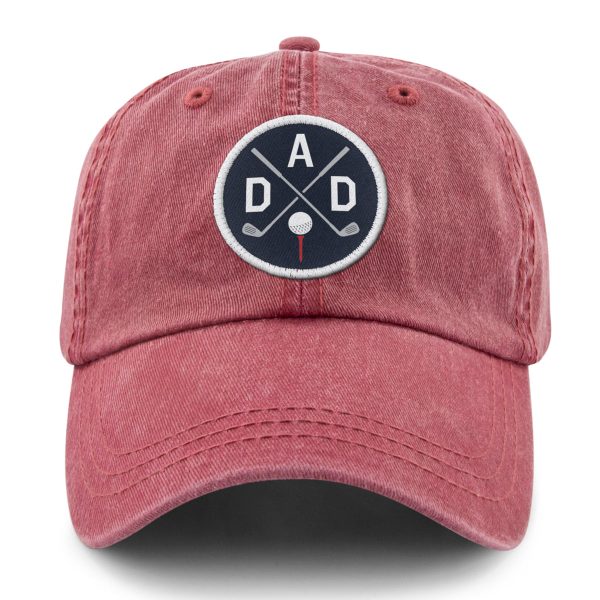 Golf DAD Patch Washed Dad Hat For Sale