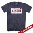 Custom Massachusetts License Plate T-Shirt For Sale