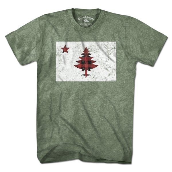 Buffalo Plaid Maine Flag T-Shirt Sale