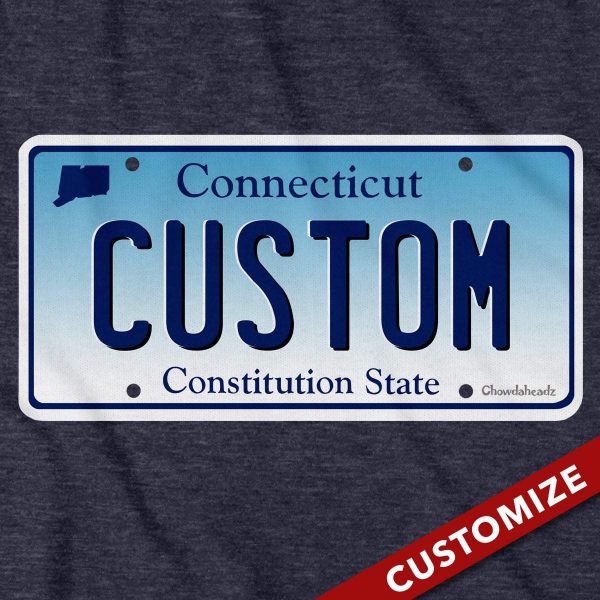 Custom Connecticut License Plate T-Shirt Online Sale