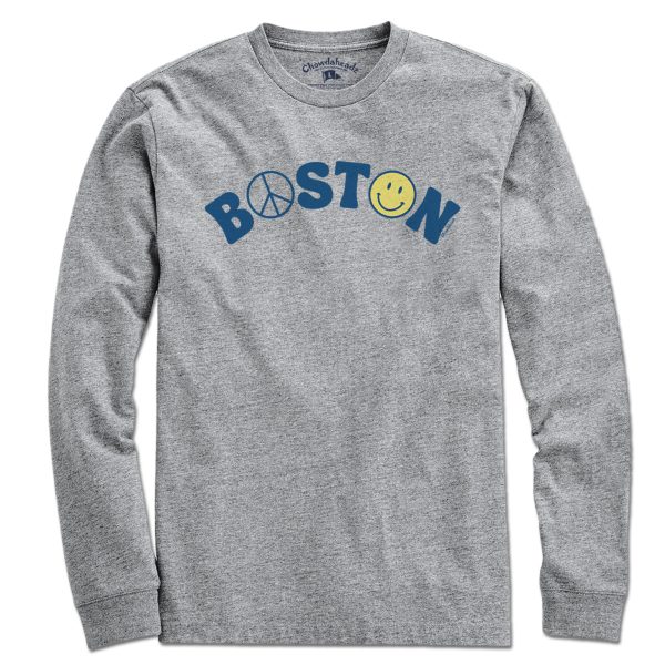 Boston Peace & Happiness T-Shirt For Cheap