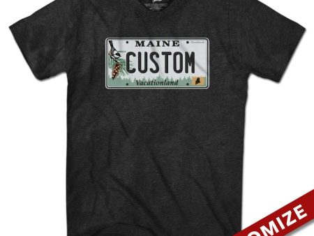 Custom Maine License Plate T-Shirt Online