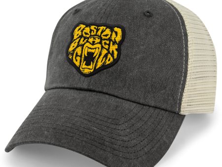 Boston Black & Gold Bear Relaxed Trucker For Cheap