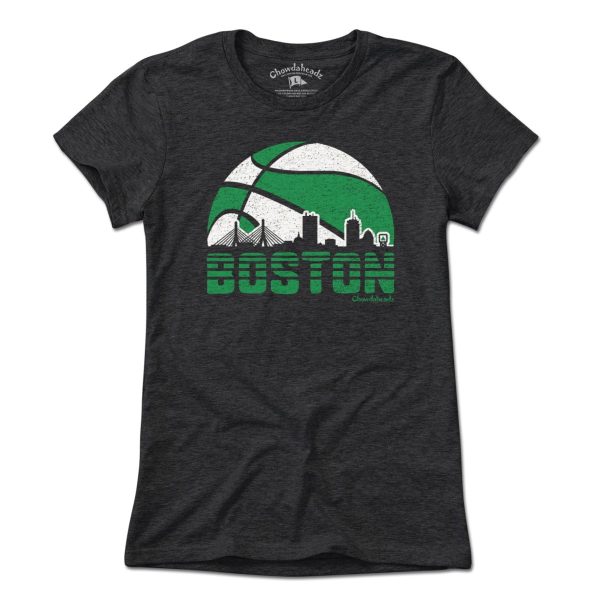 Boston Basketball Skyline T-Shirt Discount