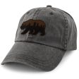 Boston Bear Skyline Leather Patch Washed Dad Hat Discount