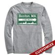 Custom Miles to Boston Sign T-Shirt For Cheap