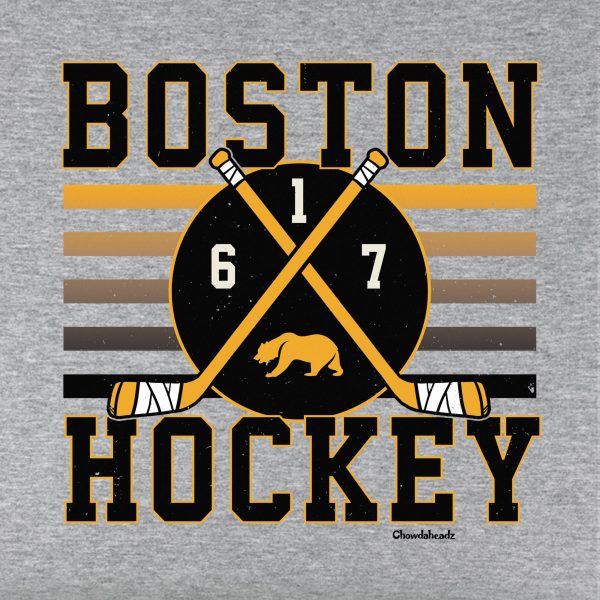 Boston Hockey Crossed Sticks Youth Hoodie Sale