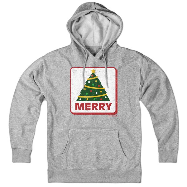 Merry Christmas Tree Sign Hoodie Fashion