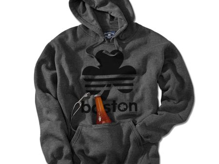 Boston Shamrock Blackout Tailgater Hoodie For Cheap