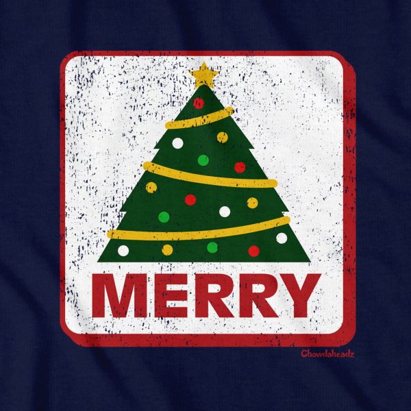 Merry Christmas Tree Sign T-Shirt Online Sale