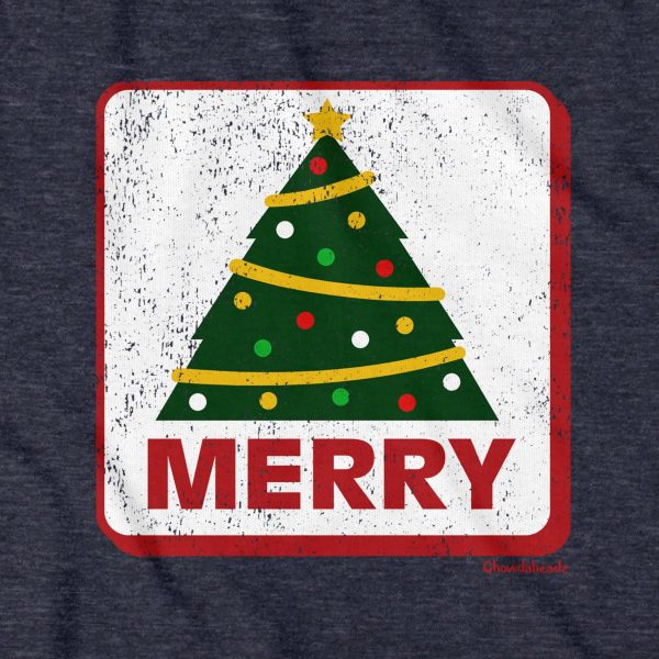 Merry Christmas Tree Sign Hoodie Fashion