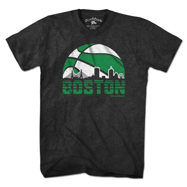 Boston Basketball Skyline T-Shirt Discount