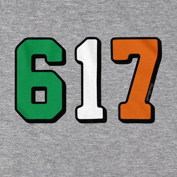 Boston 617 Irish Flag T-Shirt For Discount