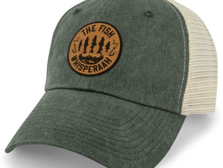 Fish Whisperaah  Wood Grain  Patch Relaxed Trucker For Discount