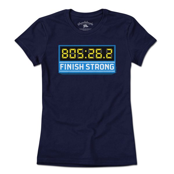 Finish Strong Marathon Time Clock T-Shirt Online now