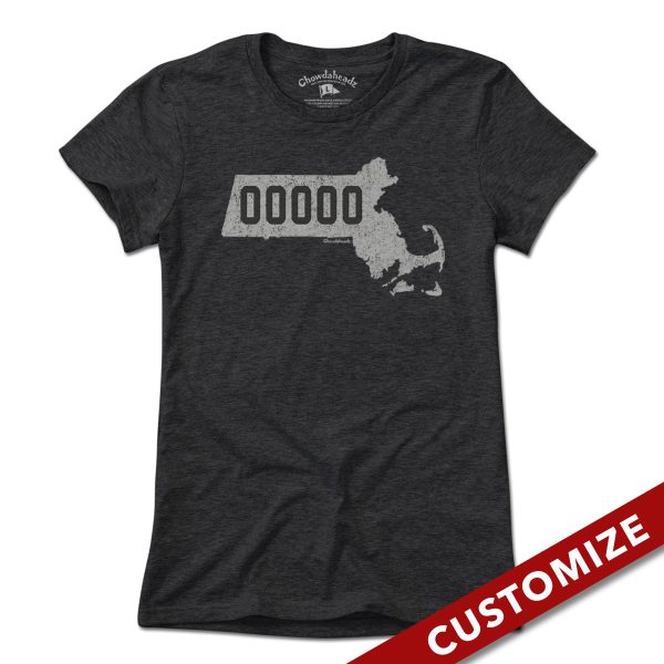 Custom Massachusetts Zip Code T-Shirt Hot on Sale