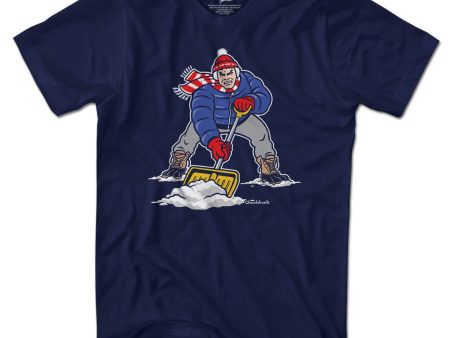 Three Point Stance Snow Shoveler T-Shirt Online