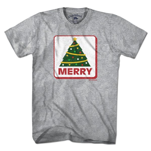 Merry Christmas Tree Sign T-Shirt Online Sale