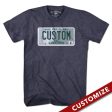 Custom New Hampshire License Plate T-Shirt Cheap