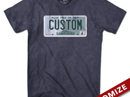 Custom New Hampshire License Plate T-Shirt Cheap