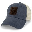 Live Free or Die Leather Patch Relaxed Trucker Online Sale