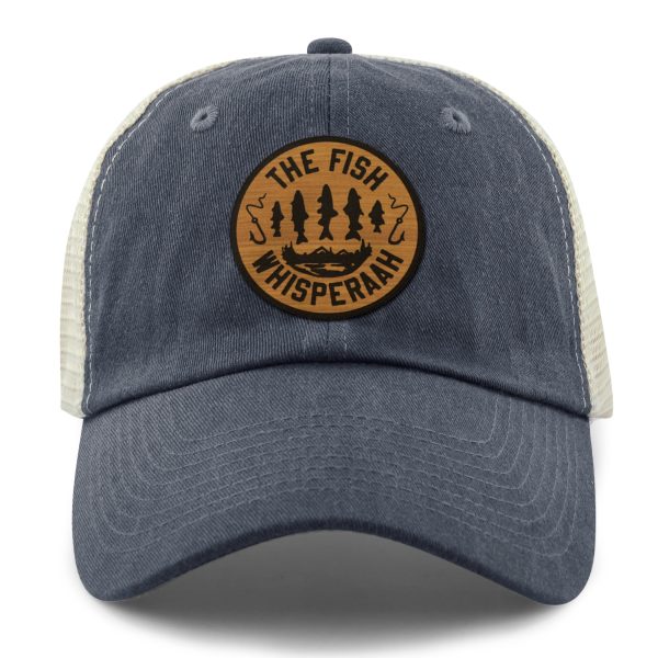 Fish Whisperaah  Wood Grain  Patch Relaxed Trucker For Discount