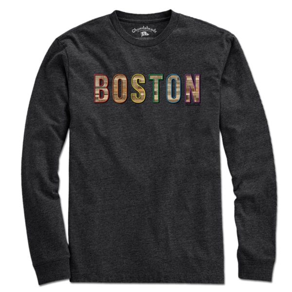 Boston Pride Rustic Wood Sign T-Shirt Sale