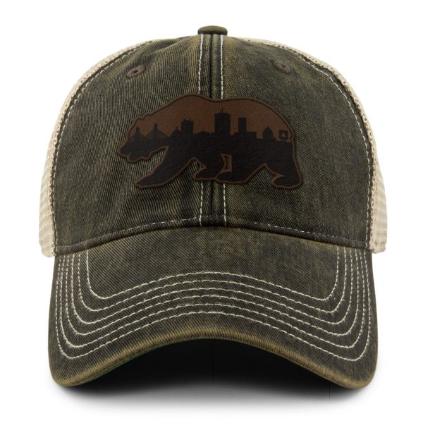 Boston Bear Skyline Leather Patch Dirty Water Trucker For Sale