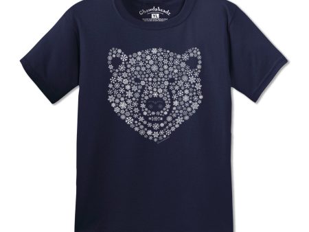 Snowflake Polar Bear Face Youth T-Shirt Supply