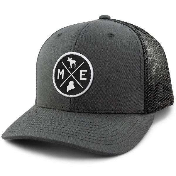 Maine Circle Emblem Classic Snapback Trucker Cheap