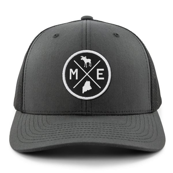 Maine Circle Emblem Classic Snapback Trucker Cheap