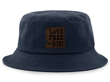 Live Free or Die Leather Patch Bucket Hat Online