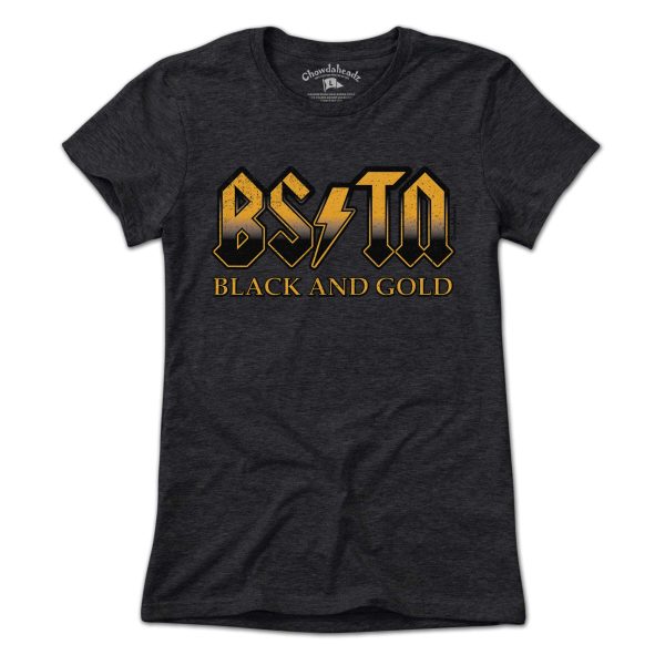 Black & Gold High Voltage T-Shirt Hot on Sale