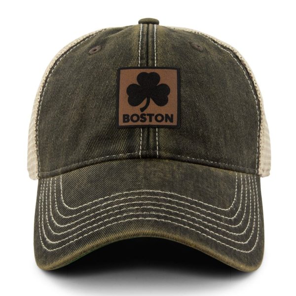 Boston Shamrock Leather Patch Dirty Water Trucker Supply