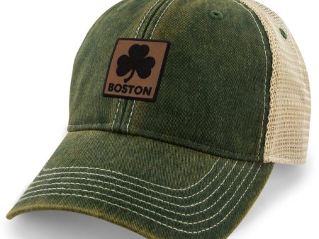 Boston Shamrock Leather Patch Dirty Water Trucker Supply