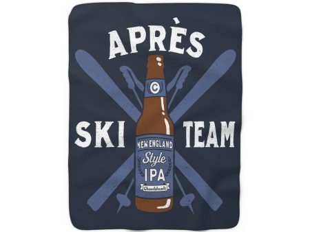 Apres Ski Team Sherpa Fleece Blanket For Sale