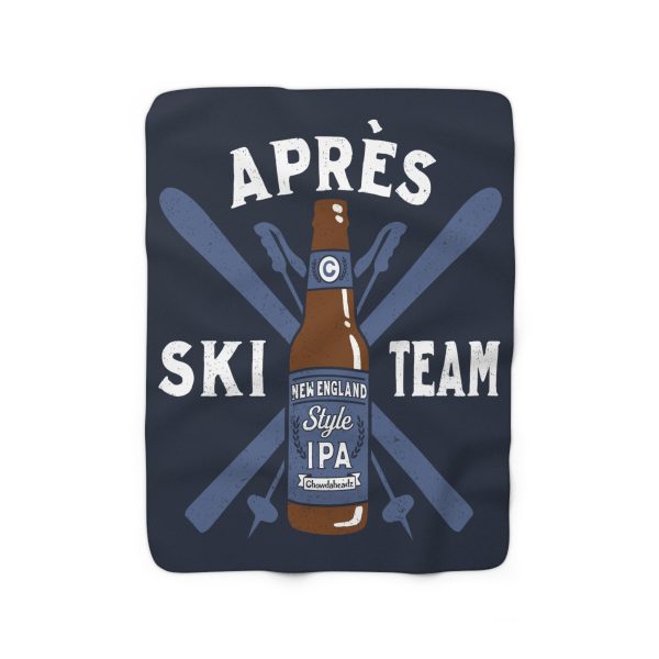 Apres Ski Team Sherpa Fleece Blanket For Sale