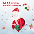 3.3 Feet Lighted Inflatable Santa Claus Broke Out from Window For Discount